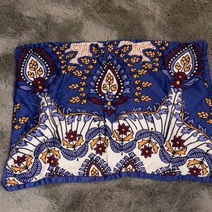 Set of two Anthropologie Royal Blue and Cream Pillow